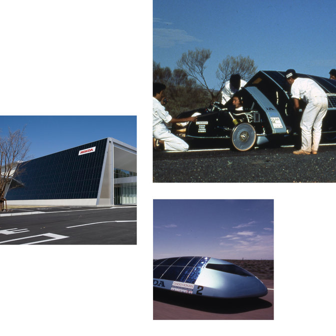 Snímky ze závodů solárních automobilů World Solar Challenge.