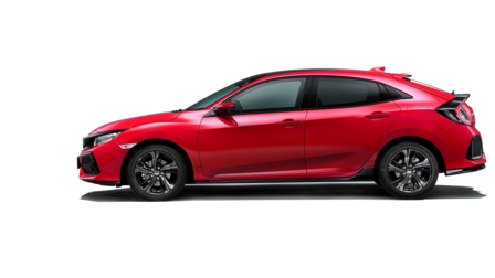 Pohled ze strany na model Honda Civic.
