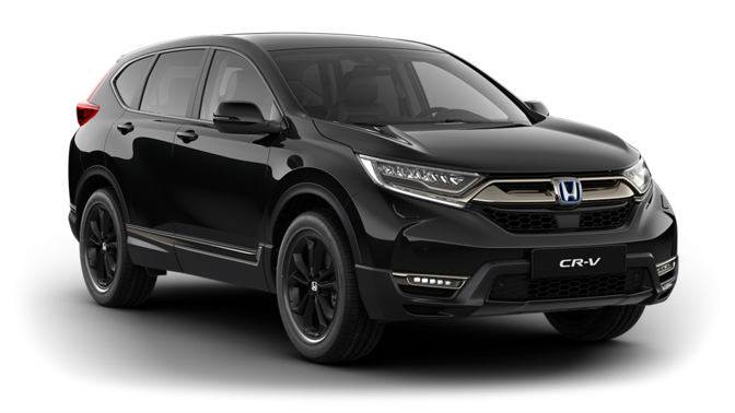 Tříčtvrtinový pohled zpředu na model Honda CR-V.