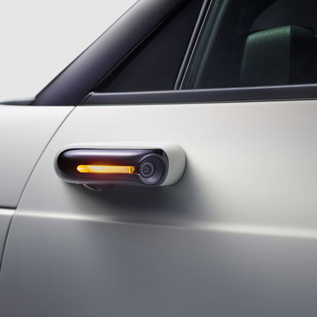 Detailní záběr dveří prototypu Honda.