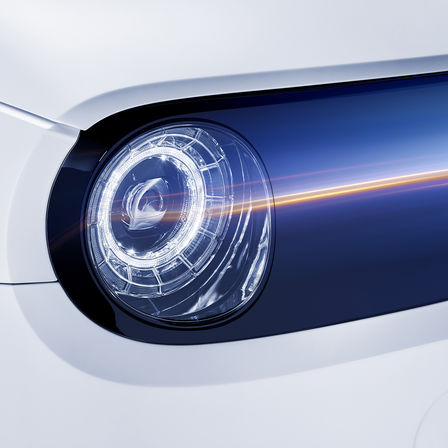 Detailní pohled na vůz Honda e