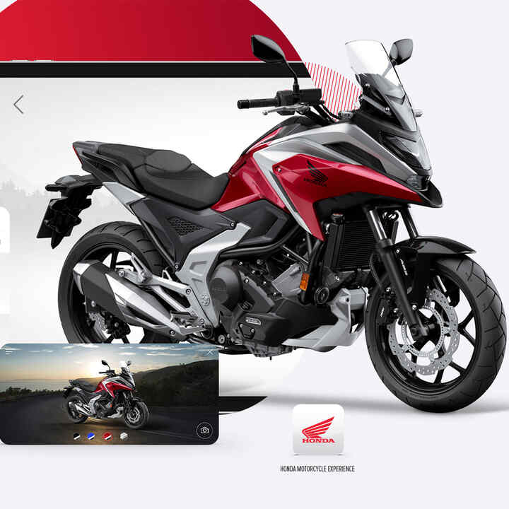 Aplikace Honda Motorcycles Experience s modelem NC750X