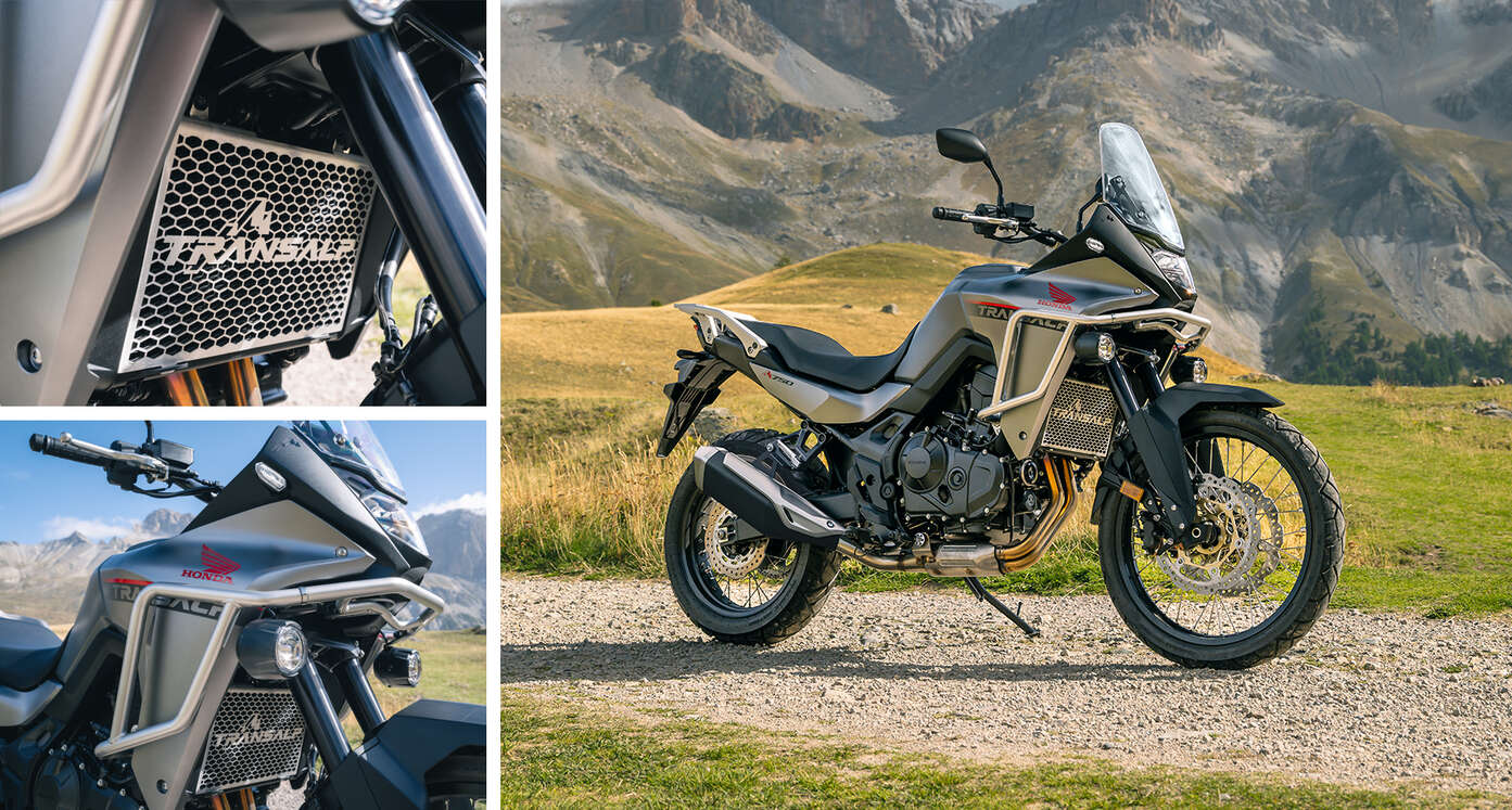 XL750 Transalp se sadou Adventure Pack.