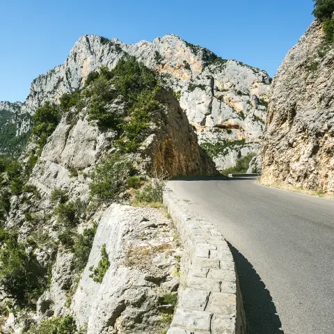 Gorges du Verdon (Alpes-de-Haute-Provence, Provence-Alpes-Cote d'Azur, Francie), slavný kaňon