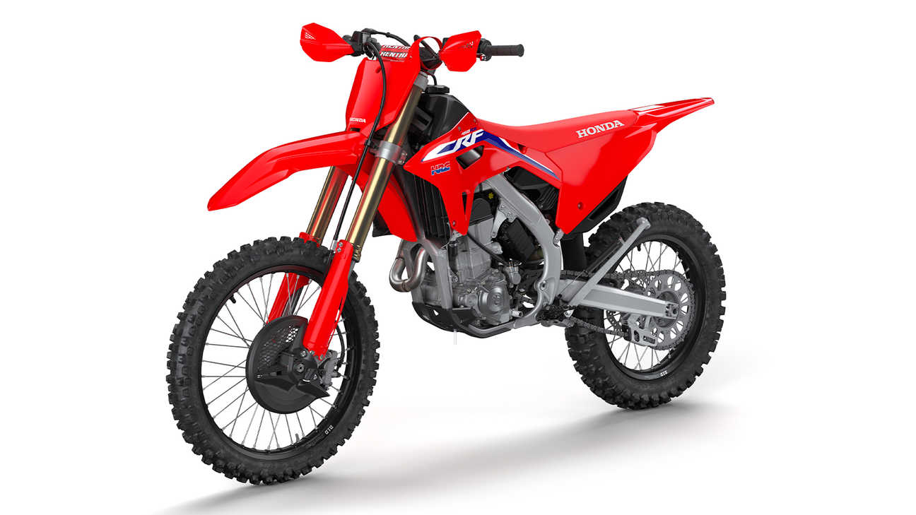 CRF450RX, zleva, studiový snímek