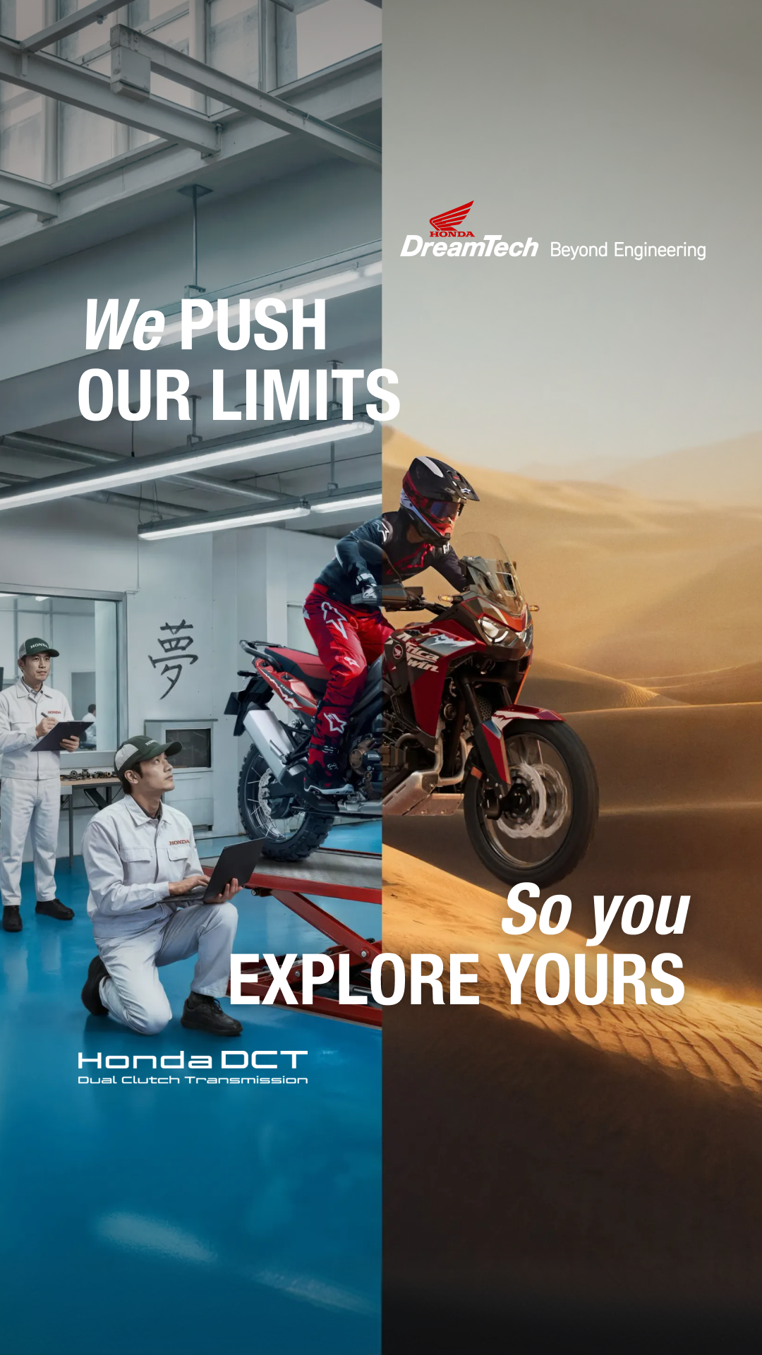 Motocykl v laboratoři a v poušti
