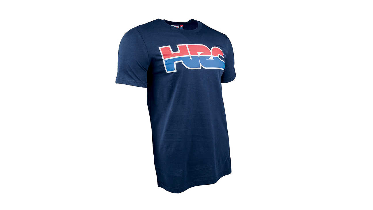 Modré tričko HRC s logem Honda Racing Corporation