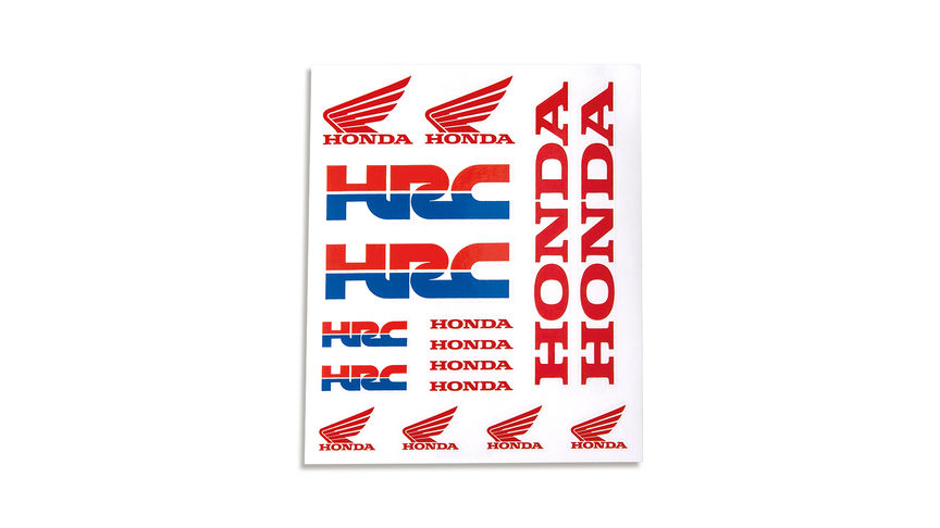 Sada samolepek Honda HRC s logem závodního týmu Honda HRC a logem křídla Honda