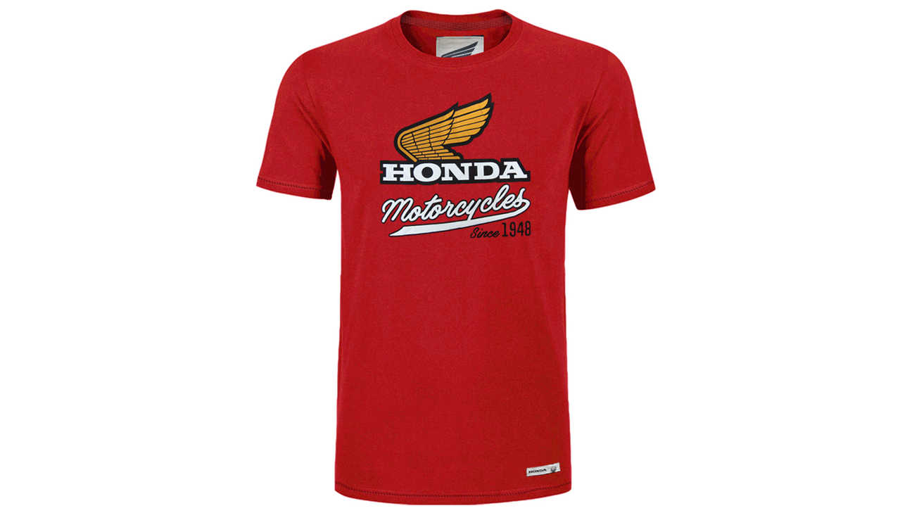 Červené retro tričko Honda 