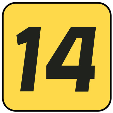 Logo s číslem 14.