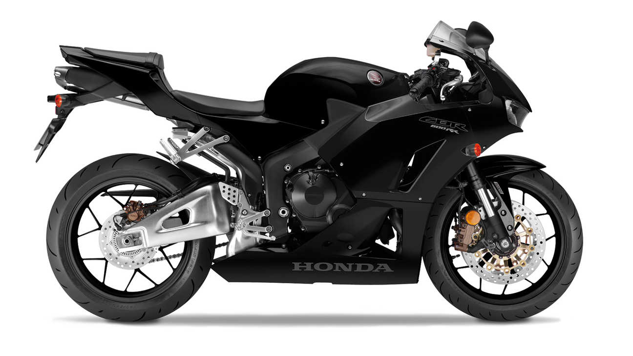 Boční pohled na motocykl Honda CBR600RR.