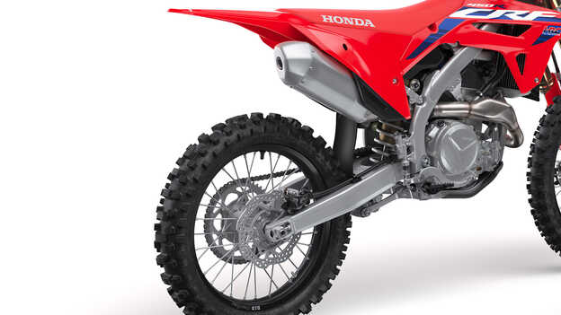 Lehký tlumič výfuku modelu Honda CRF450R.