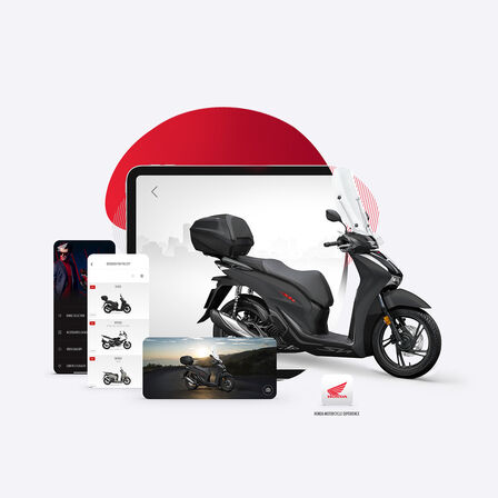 Zobrazení aplikace Honda SH125i.