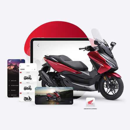 Aplikace Honda Motorcycles Experience s modelem Forza 350