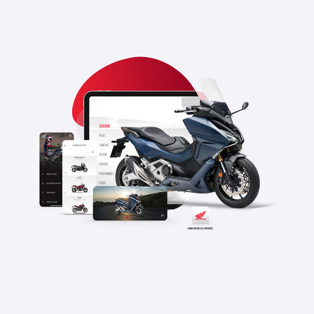 Aplikace Honda Motorcycles Experience s modelem Forza 750