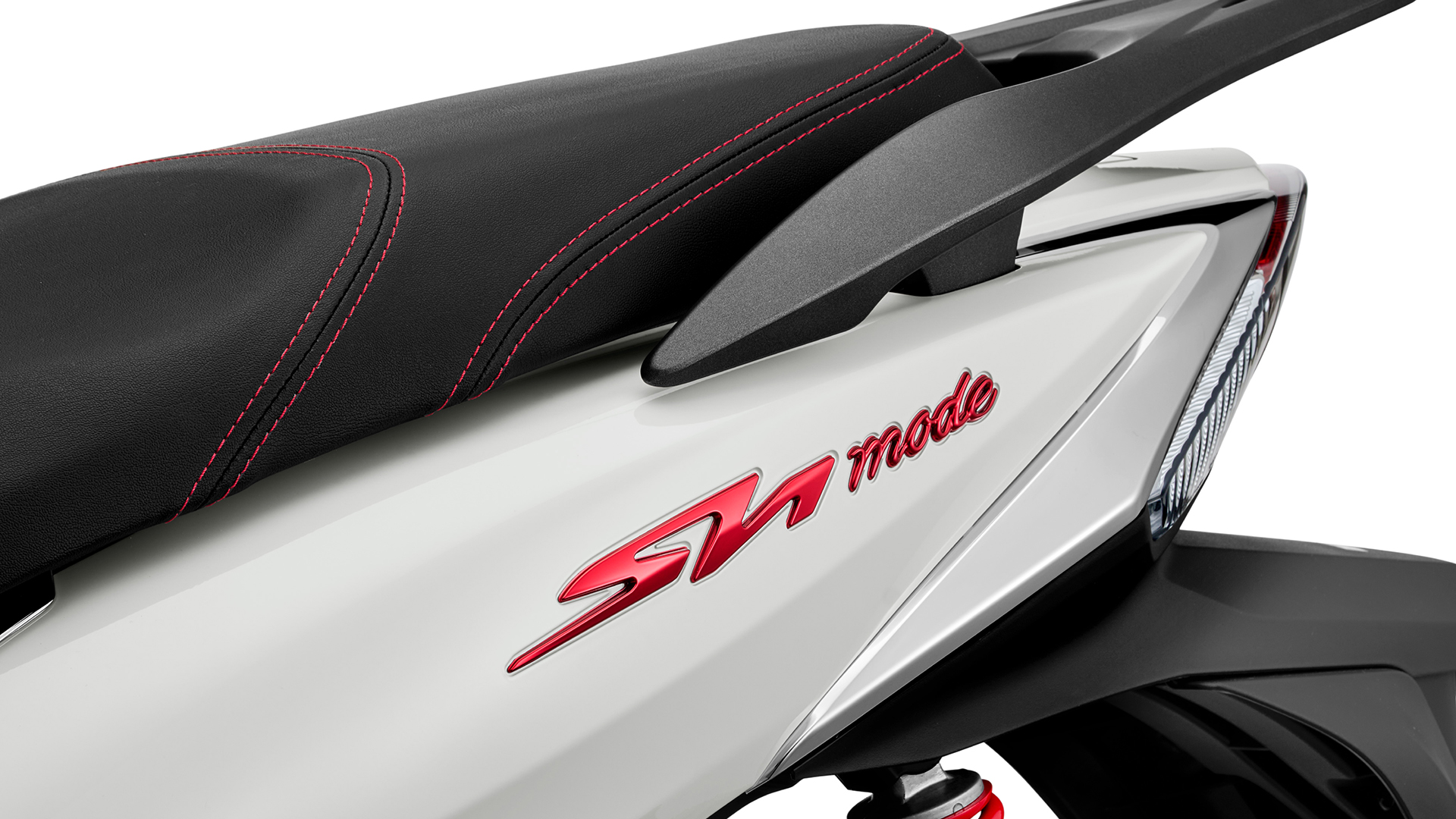 SH Mode 125 zadní tříčtvrteční záběr ukazující rám