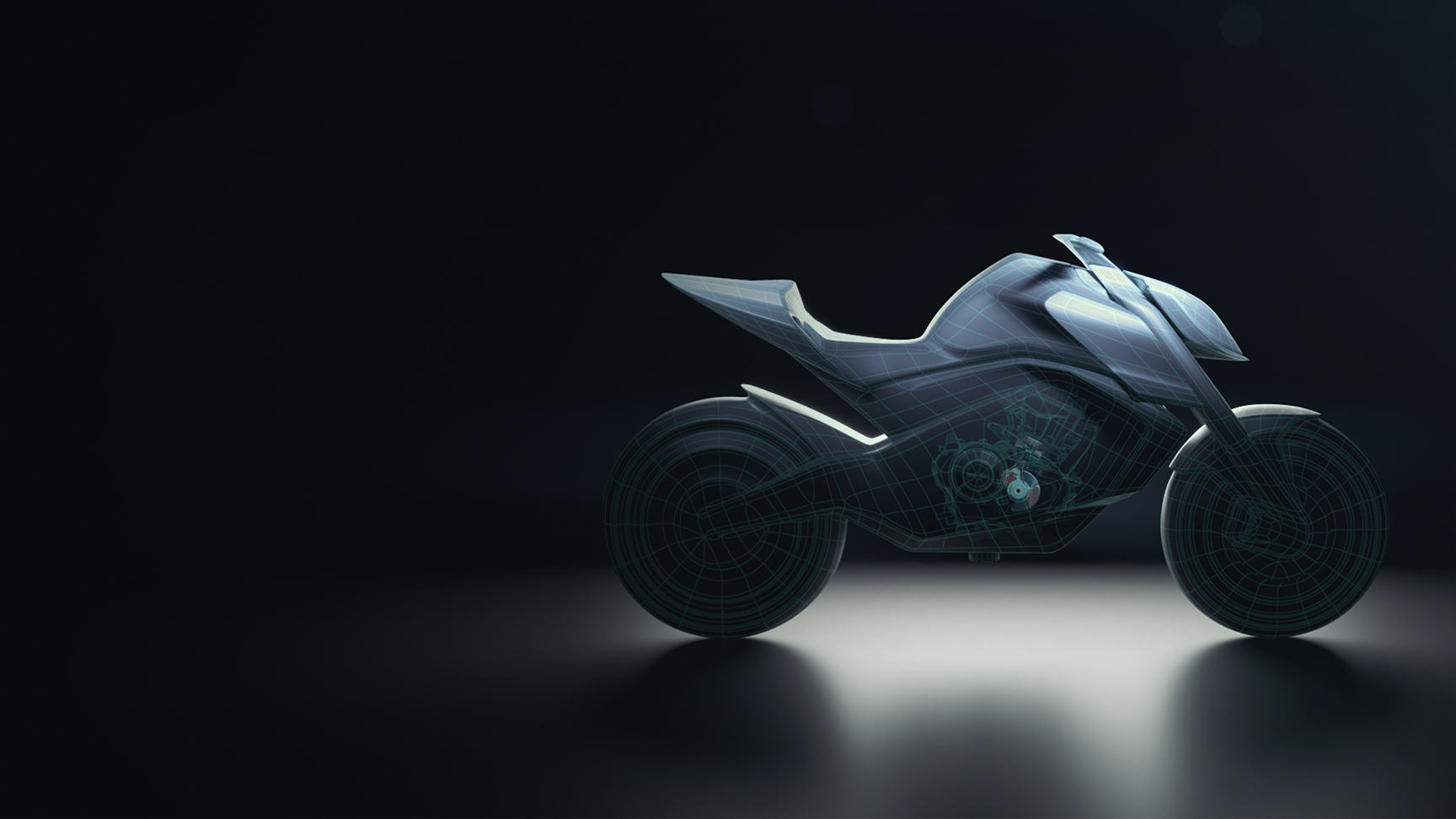 Umělecký koncept Hondy Hornet z boku.