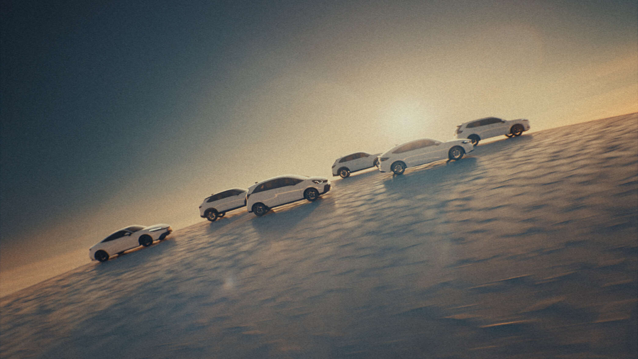 Tříčtvrtinový pohled zepředu na exteriér modelu Civic 5D